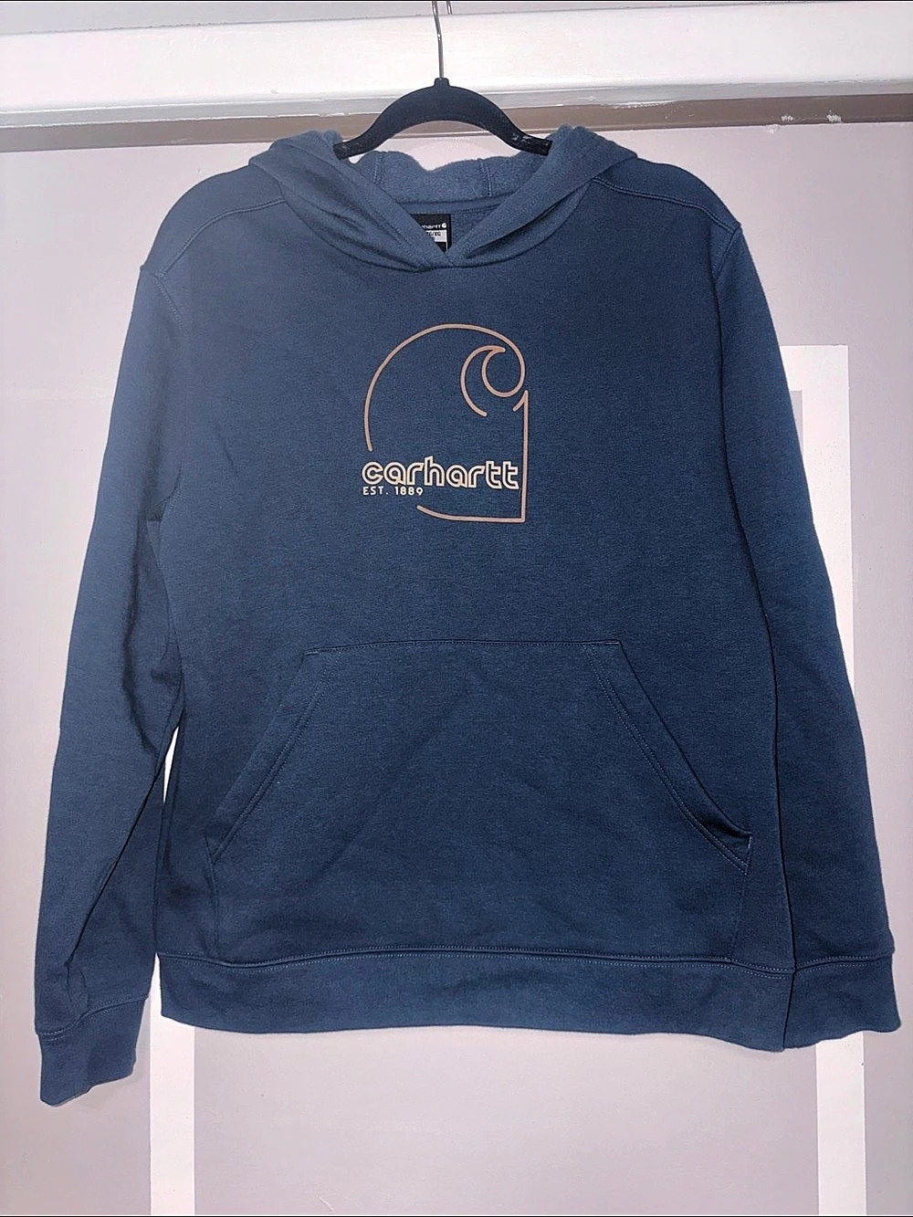 Carhartt Boys Graphic Hoodie Blue Size XL (18-20)